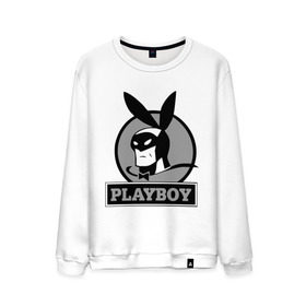 Мужской свитшот хлопок с принтом Playboy (Человек-кролик) в Курске, 100% хлопок |  | Тематика изображения на принте: кролик | плейбой | плэйбой | символа playboy человек кролик. rabbitman.playboy