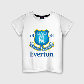 Детская футболка хлопок с принтом FA Premier League-Everton FC в Курске, 100% хлопок | круглый вырез горловины, полуприлегающий силуэт, длина до линии бедер | everton fc | fa premier league | премьер лига | фк everton | футбол | футбольный клуб everton