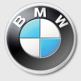 Значок с принтом BMW - эмблема в Курске,  металл | круглая форма, металлическая застежка в виде булавки | bmv | bmw | x5 | бмв | логотип
