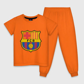 Детская пижама хлопок с принтом Spanish Primera. FC Barсelona в Курске, 100% хлопок |  брюки и футболка прямого кроя, без карманов, на брюках мягкая резинка на поясе и по низу штанин
 | barcelona | barcelona fc | барселона | евро 2012 | футбольный клуб барселона