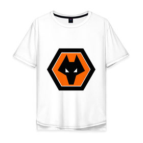 Мужская футболка хлопок Oversize с принтом Wolverhampton Wanderers FC в Курске, 100% хлопок | свободный крой, круглый ворот, “спинка” длиннее передней части | fa premier league.англия футбол | wolverhampton wanderers | английский футбольный клуб | фк англии