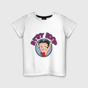 Детская футболка хлопок с принтом Betty boop в Курске, 100% хлопок | круглый вырез горловины, полуприлегающий силуэт, длина до линии бедер | betty boop | бетти буп