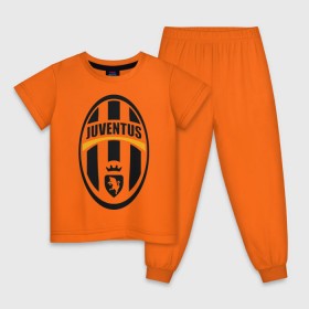 Детская пижама хлопок с принтом Italian Serie A. Juventus FC в Курске, 100% хлопок |  брюки и футболка прямого кроя, без карманов, на брюках мягкая резинка на поясе и по низу штанин
 | фк | ювентус