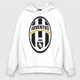 Мужское худи Oversize хлопок с принтом Italian Serie A Juventus FC в Курске, френч-терри — 70% хлопок, 30% полиэстер. Мягкий теплый начес внутри —100% хлопок | боковые карманы, эластичные манжеты и нижняя кромка, капюшон на магнитной кнопке | Тематика изображения на принте: фк | ювентус