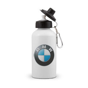 Бутылка спортивная с принтом BMW в Курске, металл | емкость — 500 мл, в комплекте две пластиковые крышки и карабин для крепления | bmw | авто | авто2012 | автомобиль | бмв | бренд | логотип | машина