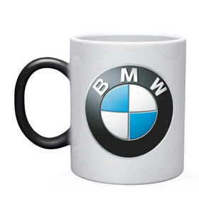 Кружка хамелеон с принтом BMW в Курске, керамика | меняет цвет при нагревании, емкость 330 мл | Тематика изображения на принте: bmw | авто | авто2012 | автомобиль | бмв | бренд | логотип | машина