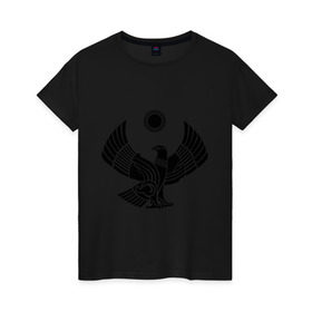 Женская футболка хлопок с принтом Дагестан в Курске, 100% хлопок | прямой крой, круглый вырез горловины, длина до линии бедер, слегка спущенное плечо | 05 регион | даг | дагестан | дагестанец | даги | орел