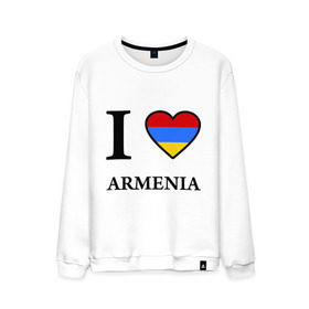 Мужской свитшот хлопок с принтом I love Armenia в Курске, 100% хлопок |  | armenia | армению | армения | армяне | армянин | ереван | люблю | флаг
