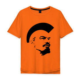 Мужская футболка хлопок Oversize с принтом Ленин Панк в Курске, 100% хлопок | свободный крой, круглый ворот, “спинка” длиннее передней части | pank | punk | punks | punks not dead | ирокез | панк | панки