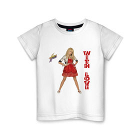 Детская футболка хлопок с принтом Hannah Montana в Курске, 100% хлопок | круглый вырез горловины, полуприлегающий силуэт, длина до линии бедер | hannah montana | хана монтана | ханна монтана