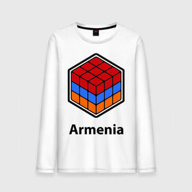 Мужской лонгслив хлопок с принтом Кубик – Армения в Курске, 100% хлопок |  | Тематика изображения на принте: армения | армяне | армянин | ереван | кубик | кубик рубик | флаг | флаг армении в магическом кубике.armenia
