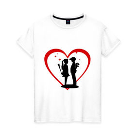 Женская футболка хлопок с принтом Любовь непредсказуема в Курске, 100% хлопок | прямой крой, круглый вырез горловины, длина до линии бедер, слегка спущенное плечо | девочка | девушка | любовь | мальчик | непредсказуема | парень | сердце | чувства