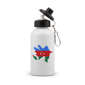 Бутылка спортивная с принтом Azerbaijan map в Курске, металл | емкость — 500 мл, в комплекте две пластиковые крышки и карабин для крепления | azerbaijan | azerbaijan map | map | азербайджан | азербайджанец | карта азербайджана