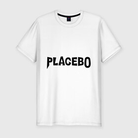 Мужская футболка премиум с принтом Placebo в Курске, 92% хлопок, 8% лайкра | приталенный силуэт, круглый вырез ворота, длина до линии бедра, короткий рукав | Тематика изображения на принте: 