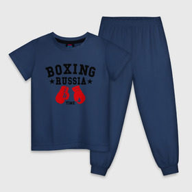 Детская пижама хлопок с принтом Boxing Russia time в Курске, 100% хлопок |  брюки и футболка прямого кроя, без карманов, на брюках мягкая резинка на поясе и по низу штанин
 | boxing | boxing russia time | kickboxing | mix fight | бокс | боксер | кик бокс | кикбокс