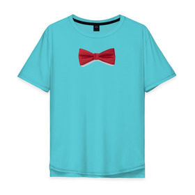 Мужская футболка хлопок Oversize с принтом Стильная бабочка в Курске, 100% хлопок | свободный крой, круглый ворот, “спинка” длиннее передней части | Тематика изображения на принте: бабочка | смокинг