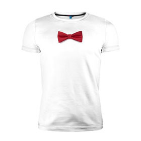 Мужская футболка премиум с принтом Стильная бабочка в Курске, 92% хлопок, 8% лайкра | приталенный силуэт, круглый вырез ворота, длина до линии бедра, короткий рукав | бабочка | смокинг