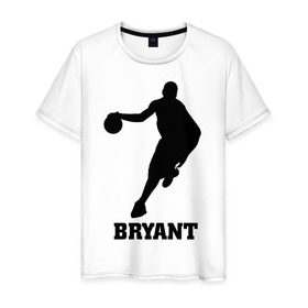 Мужская футболка хлопок с принтом Basketball Star - Kobe Bryant в Курске, 100% хлопок | прямой крой, круглый вырез горловины, длина до линии бедер, слегка спущенное плечо. | kobe bryant | баскетболист | коби брайнт