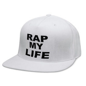 Кепка снепбек с прямым козырьком с принтом Rap my life в Курске, хлопок 100% |  | gangsta | gansta | hip | hip hop | hop | rap | рэп | рэпчина | хип | хип хоп | хипхоп | хоп