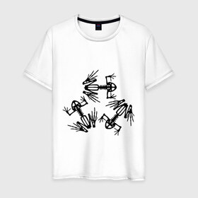 Мужская футболка хлопок с принтом Магические лягушки в Курске, 100% хлопок | прямой крой, круглый вырез горловины, длина до линии бедер, слегка спущенное плечо. | 