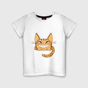 Детская футболка хлопок с принтом Cat (10) в Курске, 100% хлопок | круглый вырез горловины, полуприлегающий силуэт, длина до линии бедер | киса | кот | котенок | котик | котэ | кошка