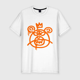 Мужская футболка премиум с принтом МИШКА from NY в Курске, 92% хлопок, 8% лайкра | приталенный силуэт, круглый вырез ворота, длина до линии бедра, короткий рукав | Тематика изображения на принте: from ny | медведь | медвежонок | мишка | нью йорк