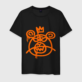 Мужская футболка хлопок с принтом МИШКА from NY в Курске, 100% хлопок | прямой крой, круглый вырез горловины, длина до линии бедер, слегка спущенное плечо. | Тематика изображения на принте: from ny | медведь | медвежонок | мишка | нью йорк