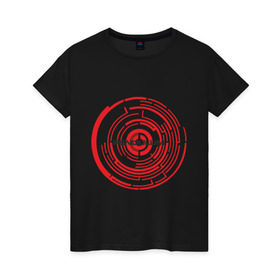 Женская футболка хлопок с принтом Pendulum в Курске, 100% хлопок | прямой крой, круглый вырез горловины, длина до линии бедер, слегка спущенное плечо | drum | pendulum | pendulumdram | драм
