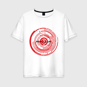 Женская футболка хлопок Oversize с принтом Pendulum в Курске, 100% хлопок | свободный крой, круглый ворот, спущенный рукав, длина до линии бедер
 | drum | pendulum | pendulumdram | драм