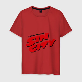 Мужская футболка хлопок с принтом Sin sity (Город грехов) в Курске, 100% хлопок | прямой крой, круглый вырез горловины, длина до линии бедер, слегка спущенное плечо. | 