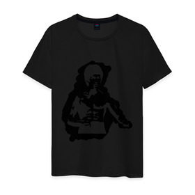 Мужская футболка хлопок с принтом Брюс Ли (2) в Курске, 100% хлопок | прямой крой, круглый вырез горловины, длина до линии бедер, слегка спущенное плечо. | Тематика изображения на принте: bruce lee