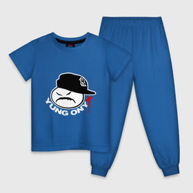 Детская пижама хлопок с принтом Yung Onix в Курске, 100% хлопок |  брюки и футболка прямого кроя, без карманов, на брюках мягкая резинка на поясе и по низу штанин
 | gangsta | gansta | hip | hip hop | hop | rap | оникс | рэп | рэпчина | хип | хип хоп | хипхоп | хоп