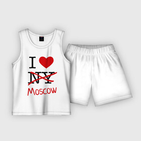Детская пижама с шортами хлопок с принтом I love Moscow (2) в Курске,  |  | i love | i love moscow | i love new york | moscow | new york | москва | нью йорк | столица | я люблю москву | я люблю нью йорк
