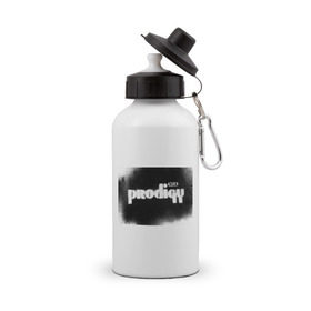 Бутылка спортивная с принтом The Prodigy (5) в Курске, металл | емкость — 500 мл, в комплекте две пластиковые крышки и карабин для крепления | Тематика изображения на принте: 
