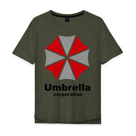 Мужская футболка хлопок Oversize с принтом Umbrella corporation в Курске, 100% хлопок | свободный крой, круглый ворот, “спинка” длиннее передней части | resident evil | umbrella corporation | амбрелла | корпорация | логотип | обитель зла