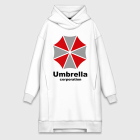 Платье-худи хлопок с принтом Umbrella corporation в Курске,  |  | resident evil | umbrella corporation | амбрелла | корпорация | логотип | обитель зла