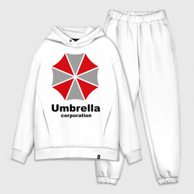 Мужской костюм хлопок OVERSIZE с принтом Umbrella corporation в Курске,  |  | resident evil | umbrella corporation | амбрелла | корпорация | логотип | обитель зла