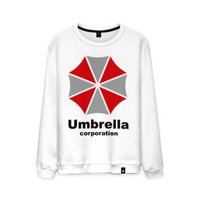 Мужской свитшот хлопок с принтом Umbrella corporation в Курске, 100% хлопок |  | resident evil | umbrella corporation | амбрелла | корпорация | логотип | обитель зла