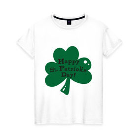 Женская футболка хлопок с принтом День Св. Патрика в Курске, 100% хлопок | прямой крой, круглый вырез горловины, длина до линии бедер, слегка спущенное плечо | saint patricks day | день святого патрика | ирландские