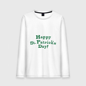 Мужской лонгслив хлопок с принтом День святого Патрика в Курске, 100% хлопок |  | saint patricks day | день святого патрика | ирландские