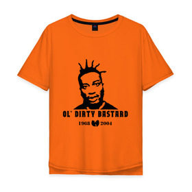 Мужская футболка хлопок Oversize с принтом Ol Dirty Bastard в Курске, 100% хлопок | свободный крой, круглый ворот, “спинка” длиннее передней части | gangsta | gansta | hip | hip hop | hop | rap | рэп | рэпчина | хип | хип хоп | хипхоп | хоп