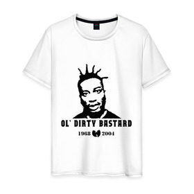 Мужская футболка хлопок с принтом Ol Dirty Bastard в Курске, 100% хлопок | прямой крой, круглый вырез горловины, длина до линии бедер, слегка спущенное плечо. | gangsta | gansta | hip | hip hop | hop | rap | рэп | рэпчина | хип | хип хоп | хипхоп | хоп