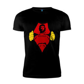 Мужская футболка премиум с принтом Мой кумир Che Guevara в Курске, 92% хлопок, 8% лайкра | приталенный силуэт, круглый вырез ворота, длина до линии бедра, короткий рукав | Тематика изображения на принте: че гевара