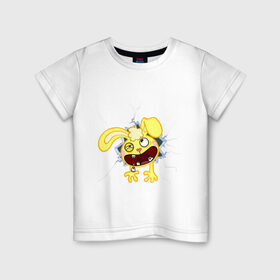 Детская футболка хлопок с принтом Кролик - Happy tree friend в Курске, 100% хлопок | круглый вырез горловины, полуприлегающий силуэт, длина до линии бедер | happy tree friend | happy tree friends | кролик
