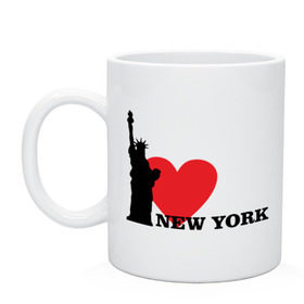 Кружка с принтом I love New York (NY Freedom) в Курске, керамика | объем — 330 мл, диаметр — 80 мм. Принт наносится на бока кружки, можно сделать два разных изображения | america | cша | i love ny | new york | usa | америка | нью йорк | статуя свободы