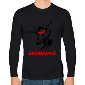 Мужской лонгслив хлопок с принтом Skydiving (1) в Курске, 100% хлопок |  | skydiving | авиационный спорт | парашют | парашютизм | свободное падение | скайдайвинг