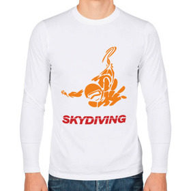 Мужской лонгслив хлопок с принтом Skydiving (2) в Курске, 100% хлопок |  | skydiving | авиационный спорт | парашют | парашютизм | свободное падение | скайдайвинг