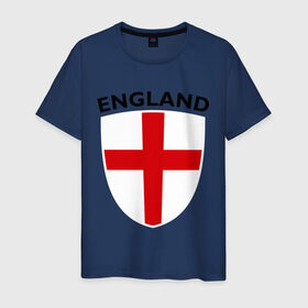 Мужская футболка хлопок с принтом England - Англия в Курске, 100% хлопок | прямой крой, круглый вырез горловины, длина до линии бедер, слегка спущенное плечо. | фк | футбольный клуб
