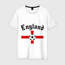 Мужская футболка хлопок с принтом England (2) в Курске, 100% хлопок | прямой крой, круглый вырез горловины, длина до линии бедер, слегка спущенное плечо. | 