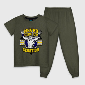 Детская пижама хлопок с принтом WWE John Cena Never Give Up (3) в Курске, 100% хлопок |  брюки и футболка прямого кроя, без карманов, на брюках мягкая резинка на поясе и по низу штанин
 | Тематика изображения на принте: джон сина